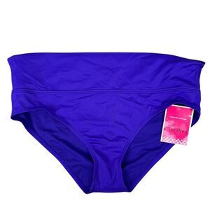 Catalina Women's Purple Swim Bottoms Size L Moderate Coverage Stylish Design NWT